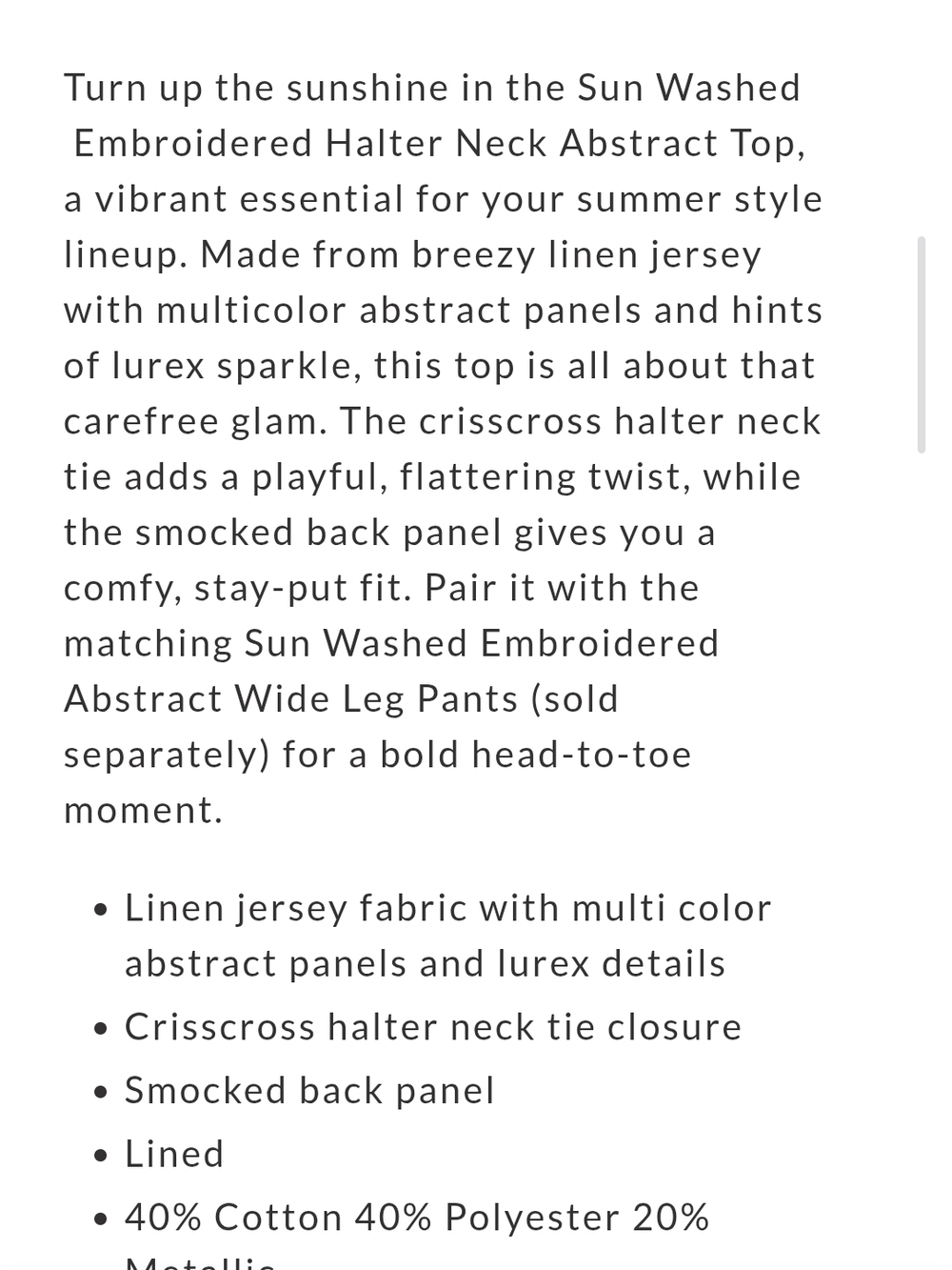 Colorful Pastel And Neon VICI "Sunwashed Halter" - Picture 4 of 7